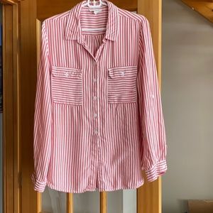 Beach Lunch Lounger Red Striped Top